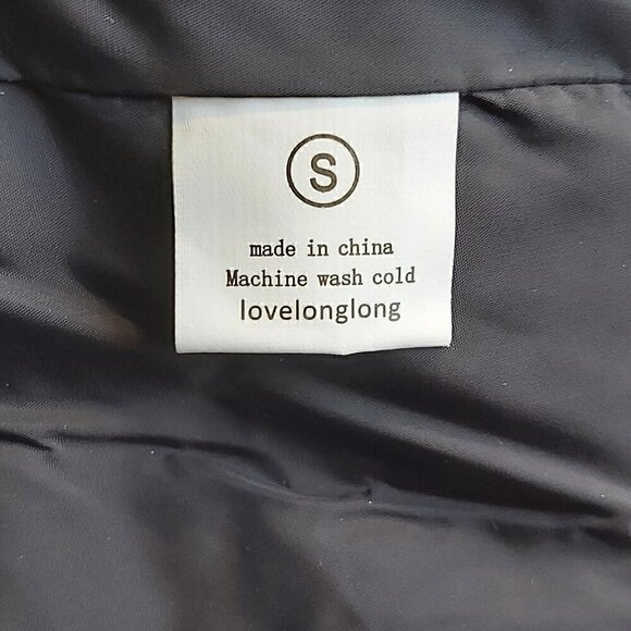 Lovelonglong Dark Blue Zip-Up Double Ring Puffer Dog Coat/Jacket - Size Small - Picture 5 of 6